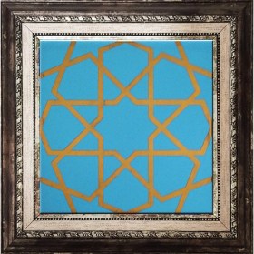 Resim Armada Çini 20x20 Cm SP 89 Turkuaz Metalik Kütahya Çini Pano 