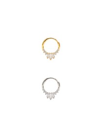 Resim Aura Crown Daith Halka Piercing - Silver 