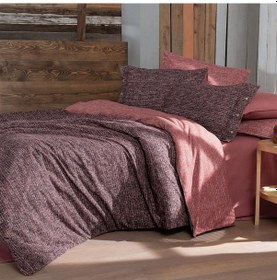 Resim Glamis King Size Battal Boy %100 Pamuk Flanel Pazen Nevresim Takımı Bordo Bordo 