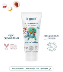 Resim B-Good Florürsüz Çocuk Diş Macunu 3-7 Yaş 50 ml 