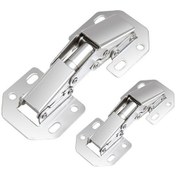 Resim Aubyhe Mutfak Dolap Kapaklı Menteşe - 77mm Soğuk Çelik, 10-16mm Kalınlık Uyumlu, 4 Adet, Delme Yok Kolay Kurulum 