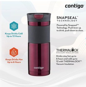 Resim Contıgo Byron Snapseal Termos Bardak 470ml Pembe Çok Renkli 