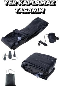 Resim ESENLİWE Araç İçi Şişme Yatak Universal Hatchback Sedan SUV Uyumlu Pompalı Kamp Yatağı Rahat Uyku Alanı 