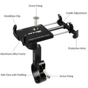 Resim Besthome1 Alüminyum Bisiklet Telefon Tutucu, 3.5-6.2 İnç Telefonlar İçin Ayarı Değiştirilebilir, Siyah, Hafif Ve Dayanıklı Siya Siyah 
