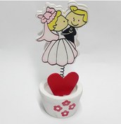 Resim Dans Eden Gelin Damat Notluk Nikah Şekeri 6 Adet Çok Renkli 