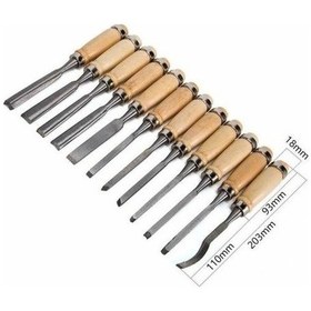 Resim Profesyonel Ahşap Oyma Bıçak Seti 12 Parça 