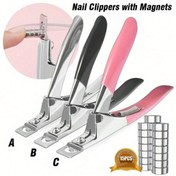 Resim 1pc Pronail Paslanmaz Çelik U-Şekilli Tırnak Makası, Manyetik, Keskin Kenarlı Fingernails ve Toenails için Hassas Kesme, Kalın Tırnak Kesici ile Ayarlanabilir Sıkılık ve Hassas Bahar Tasarımı, Kokusuz Tırnak Bakım Aleti ve Aksesuar 