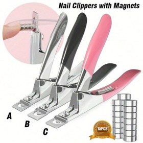 Resim 1pc Pronail Paslanmaz Çelik U-Şekilli Tırnak Makası, Manyetik, Keskin Kenarlı Fingernails ve Toenails için Hassas Kesme, Kalın Tırnak Kesici ile Ayarlanabilir Sıkılık ve Hassas Bahar Tasarımı, Kokusuz Tırnak Bakım Aleti ve Aksesuar 