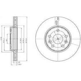 Resim Renault Kangoo Be 1.6 2009-2019 Delphi Ön Fren Diski 2 Adet 