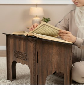 Resim Vigo Wood Kitap Okuma Rahlesi Kuran Okuma Rahlesi Ceviz 