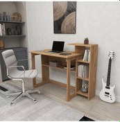 Resim Saye 5 Raflı Kitaplıklı Çalışma Masası Atlantik Çam 