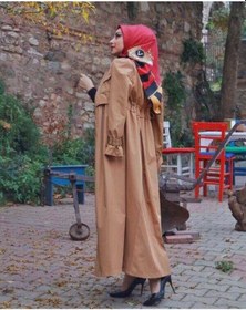 Resim Neways 6302-inter Büzgülü Trençkot Camel CAMEL 