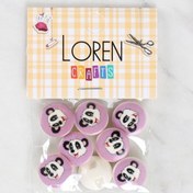 Resim Loren Crafts 8'li Panda Düğme - 1055 