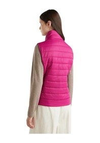 Resim United Colors of Benetton Kadın Recycled Polyester Dolgulu Pufa Yelek Fuşya 