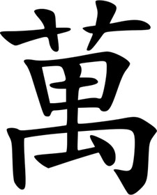 Resim Matris Kanji Japonca Yazı Sticker Siyah - Farklı renk talebi için mesaj atabilirsiniz 
