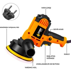 Resim Özgürce 3000W Kademe Hız Kontrol ile Profesyonel Koltuk ve Polisaj Makinesi 