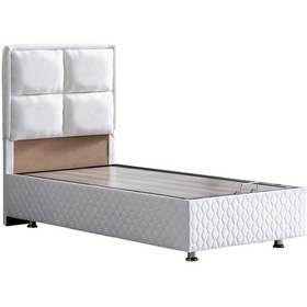 Resim Setaymobilya Baza, Grand Tek Kişilik Beyaz Baza + Başlık Seti 