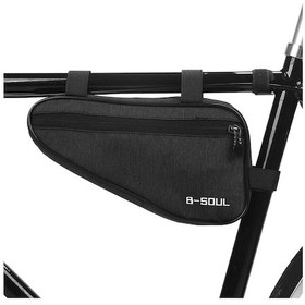 Resim Mufunye Bisiklet Üçgen Çanta Bisiklet Üst Boru Çerçeve Çantası Bisiklet Çantası Bisiklet Kılıfı Saklama Çantası D Siyah 