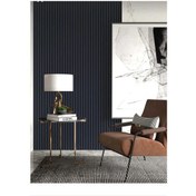 Resim Mdf Ahşap Akustik Dekoratif Duvar Paneli 96x280 Cm - Antrasit Gri Antrasit Gri 