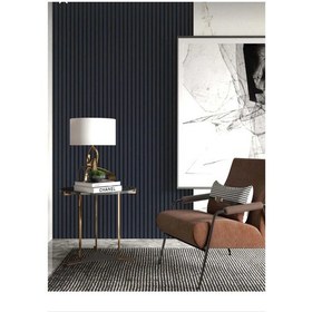 Resim Mdf Ahşap Akustik Dekoratif Duvar Paneli 96x280 Cm - Antrasit Gri Antrasit Gri 