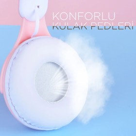 Resim Techno Guru Technoguru M6 Pro Ayarlanabilir ve Katlanabilir Kulak Üstü Bluetooth Kulaklık Mavi 