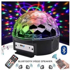 Resim Retros Disko Topu Ses Bombası Led Işıklı Projeksiyonlu Hoperlörlü Bluetooth Sd Usb 
