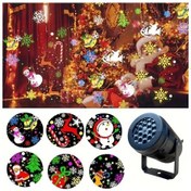 Resim Gaojunshop01 Woscale Usb Noel Işığı Projeksiyon Kar Taneleri Ve Renkli Led Dekor 