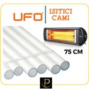 Resim Çetinler 75 Cm Infrared Ufo Isıtıcı 23mm Elektrikli Soba Camı 