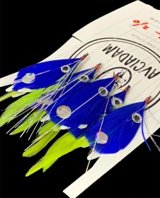 Resim Tüy Çapari Yeşil Üstü Mavi 