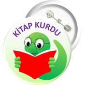 Resim Misal Çocuk Rozet 07 - Kitap Kurdu (10 Adet) 