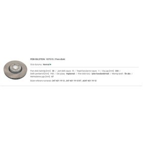 Resim Febi Bilstein 107515 Fren Diski Ön Mercedes W177 V177 W247 C118 X118 H247 X247 2474211912 
