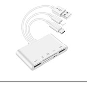 Resim Pmr Lightning-type C- Usb 3.0 Çoklayıcı Micro Sd- Sd Kart Okuyucu 