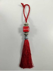 Resim TKY Tasarımı Kendin Yap Kupon Egzoz Püskülü Dikiz Ayna Püskülü Kırmızı 