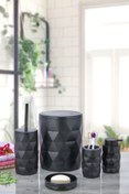 Resim HOMENIVA Diamond Black 5’li Banyo Seti 