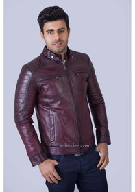 Resim Erkek Spor Deri Mont - Bordo 