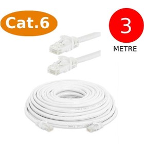 Resim Tek-İş Cat6 Network Internet Ethernet Bilgisayar Kablosu Rj45 - Rj45 3 Metre Patch Kablo 