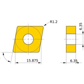Resim Cnmg160612mk Mc5115 543mk Mitsubishi Çelik Ve Döküm Torna Ucu X1 