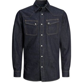 Resim Jack & Jones İreno Mf 241 Erkek Gömlek 12261898 Mavi 