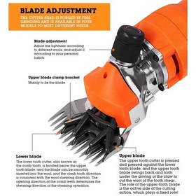 Resim Vkemall Çelik Kuru, Yüksek Sertlikli Koyun Kırma Bıçağı Değiştirme Parçası 9 Dişli Kavisli Bıçak + Sallanan Bıçak 