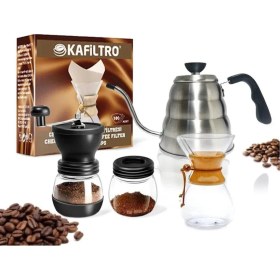 Resim PremiumPort Karışık Demleme Seti, 4'lü Chemex ve Aksesuarlar, Pratik ve Şık Tasarım 