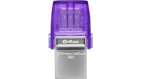 Resim Datatraveler Microduo 3c 64GB Usb-C ve Usb-A Flash Sürücü | 200 Mb/s'ye Varan Hızlar | USB 3.2 Gen 1 | Duo Konnektör | DTDUO3CG3/64GB 