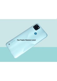 Resim Oppo C21y Uyumlu Full Kasa Arka Kapak Batarya Kapağı - Mavii Çok Renkli 