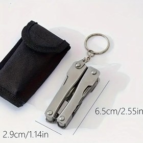 Resim RYFLENS Ağır Hizmet Paslanmaz Çelik Çok Fonksiyonlu Katlanabilir Pense - Ergonomik Tutuşlu Taşınabilir Kamp Aracı, Açık Hava Yürüyüşü, Ev Tamiri ve Projeler için Kompakt Tasarım, 2.55" / 6.5cm, Şık Metal Kaplama, Dayanıklı Yapı, Kamp Aksesuarları, Yürüyüş Ekipmanı, Sağlam İnşaat, Çok Amaçlı Araç, Pense, Yan Kesici 