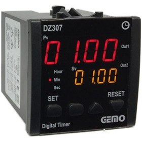 Resim Gemo Dz307-230vac ,72x72mm 110v..220vac Kontak-2a2k Fonkisyonel Zaman Röle 