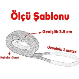 Resim Sapan Polyester Spanzet 1 Ton 2 Metre Mor Sağlam Yük Kaldırma Taşıma Indirme Halat 