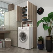 Resim Kenzlife çamaşır makinesi dolabı sinem crd 180*066*30 banyo kiler kapaklı arkalıklı 