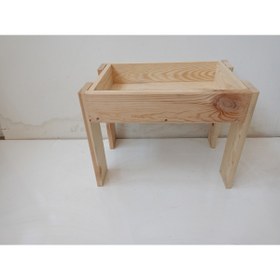 Resim Wooden Factory Doğal Ahşap Çok Amaçlı Stand - Raf, Sehpa, Tepsi Masası 