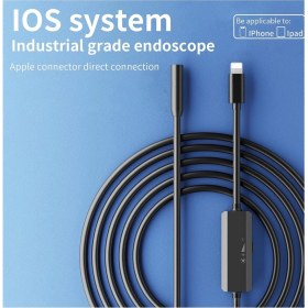 Resim Kuzgun Ticaret Endoskop Yılan Video Kamera Ios Uyumlu Led’li 5 Metre 7 mm Sert Kablo 2mp Full Hd ( Lisinya ) 