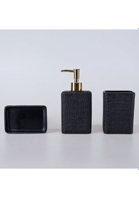 Resim Linen Sıvı Sabunluk Siyah 
