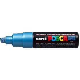 Resim Hobi-Marketart Uni Posca Pc-8K Boyama Markörü 8 Mm Kesik Uç Metalik Mavi 